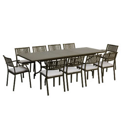 Ethimo Elisir 10-Seater Extendible Dining Table, Dining Chairs & Armchairs